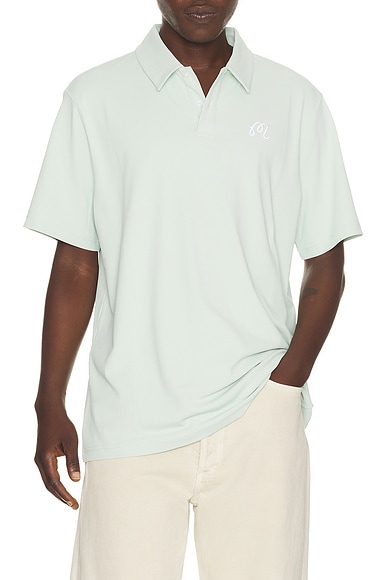 Malbon Fairway Polo in Surf Spray