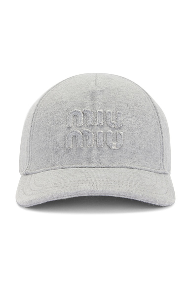 Miu Miu Baseball Hat in Grey | FWRD