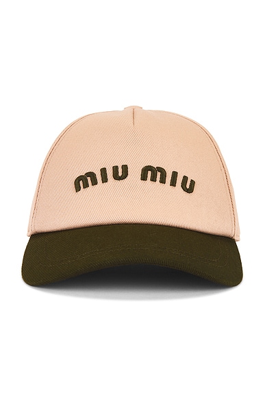 Miu Miu Bucket Hat in Piombo & Blue | FWRD