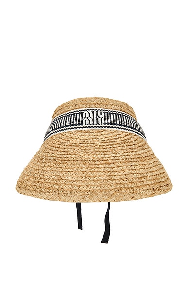 Rafia Nastro Visor Hat