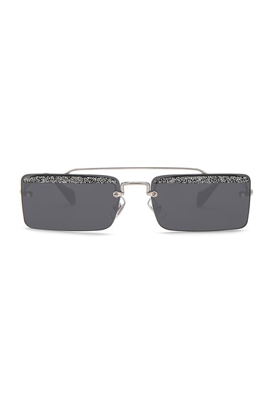 Embellished Skinny Square Sunglasses