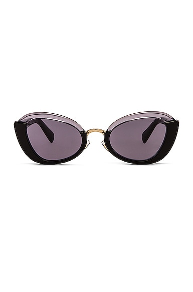 Miu Miu Crystal Sunglasses in Black