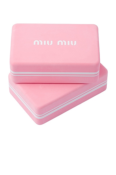 Miu Miu Yoga Blocks in Rosa & Bianco | FWRD