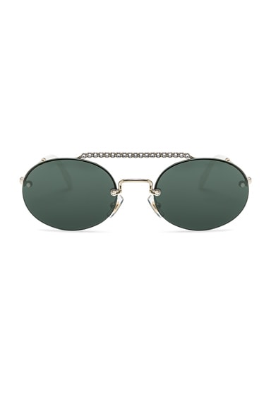 Embellished Oval Sunglasses