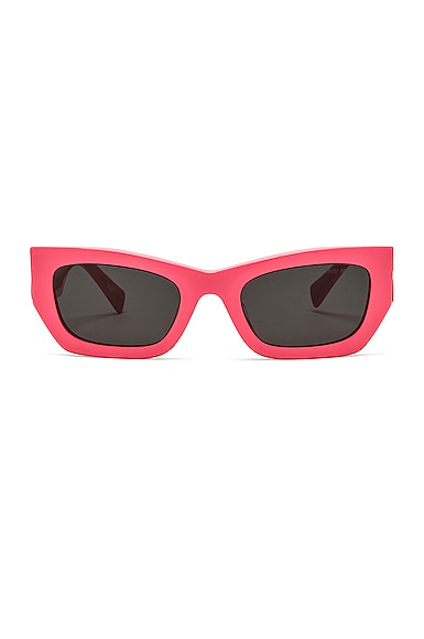 Miu Miu Rectangle Sunglasses in Pink
