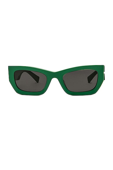 Miu Miu Rectangle Sunglasses in Dark Green