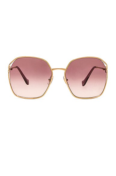 Miu Miu Oversized Square Sunglasses in Pink