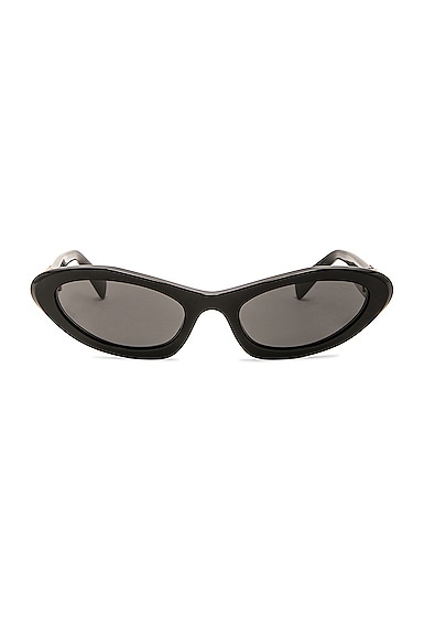 Miu Miu Oval Sunglasses in Black