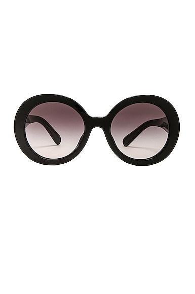 Miu Miu Round Sunglasses in Black