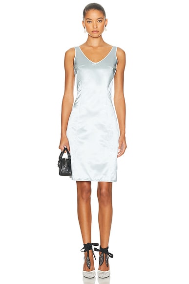 Miu Miu Sleeveless Mini Dress in Astro