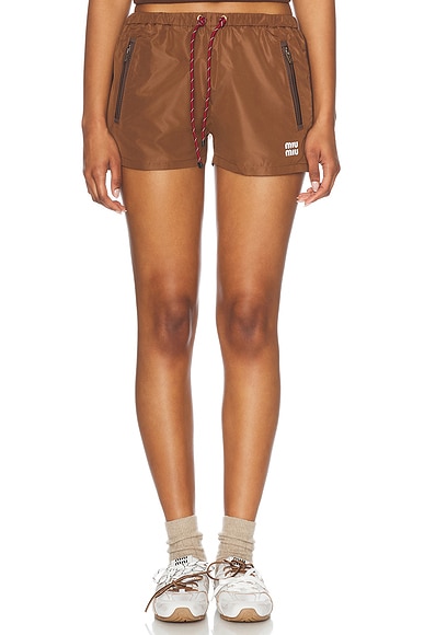 Miu Miu Mini Short in Cacao