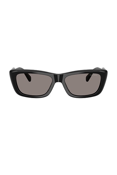 Miu Miu Rectangular Sunglasses in Black