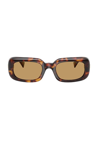 Miu Miu Rectangular Sunglasses in Brown