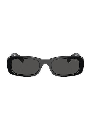 Miu Miu Rectangle Sunglasses in Black