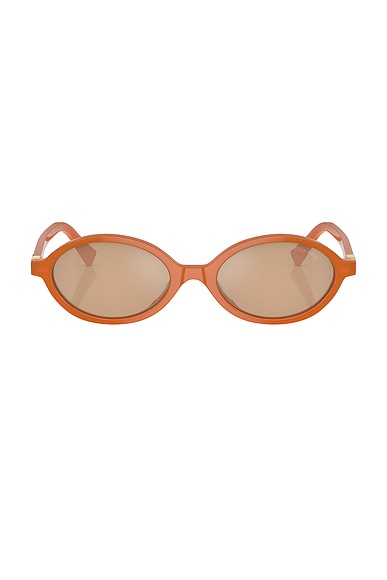 Miu Miu Oval Sunglasses in Tumeric