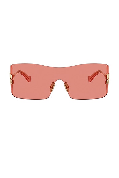 Miu Miu Rectangular Sunglasses in Pink