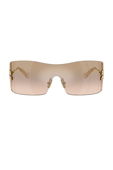 Miu Miu Rectangular Sunglasses in Brown