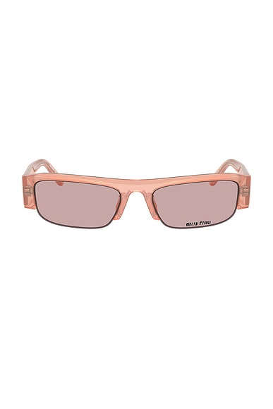 Miu Miu Rectangular Sunglasses in Pink