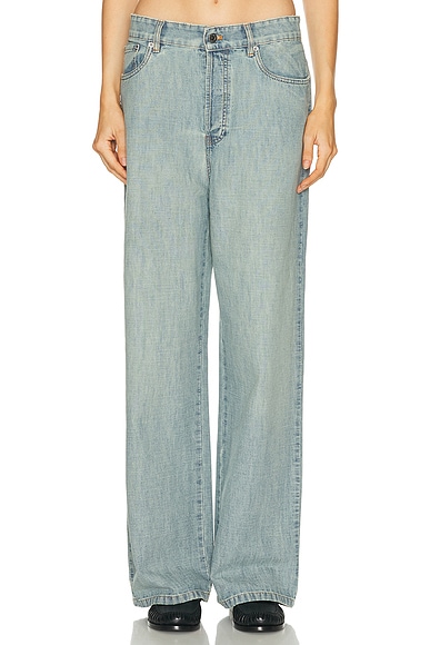 Miu Miu Wide Leg in Celeste