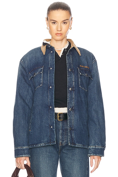 Miu Miu Denim Jacket in Blue