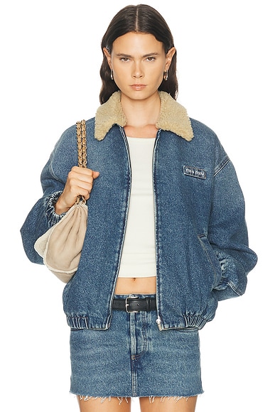 Miu Miu Denim Jacket in Bleu | FWRD