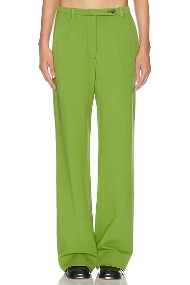Miu Miu Wide Leg Trouser in Verde