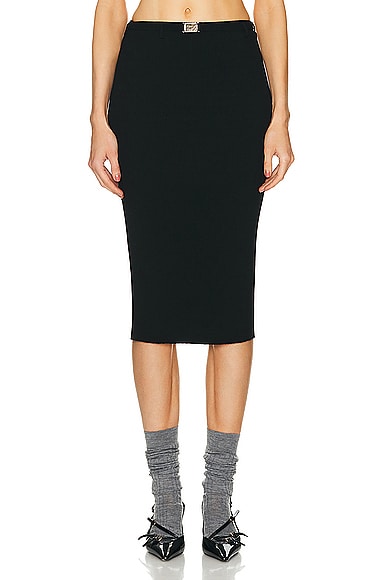 Midi Skirt in Black