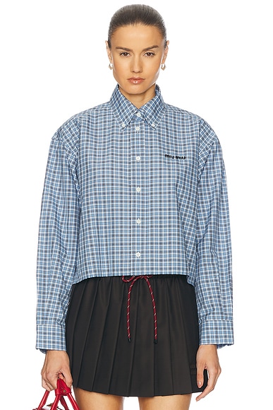 Cropped Button Up Top
