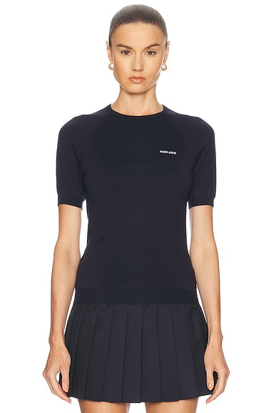 Miu Miu Polo Top in Blue