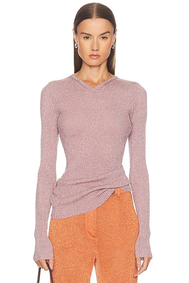 Miu Miu Long Sleeve Top in Begonia