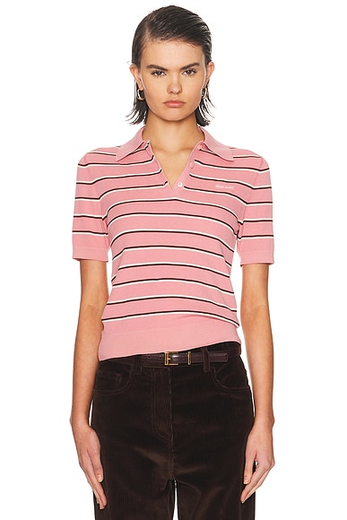 Striped Polo Top
