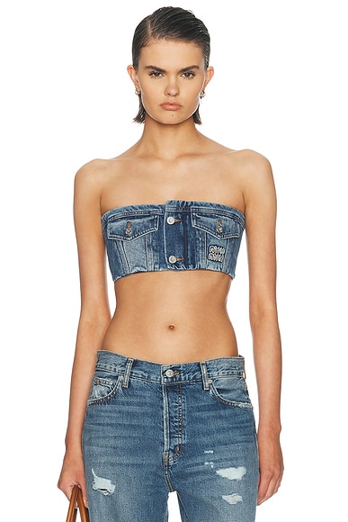 Denim Top in Blue