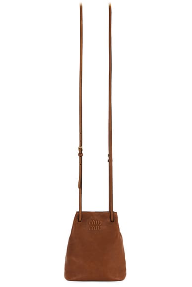 Miu Miu Nappa Aviator Bucket Bag in Rovere