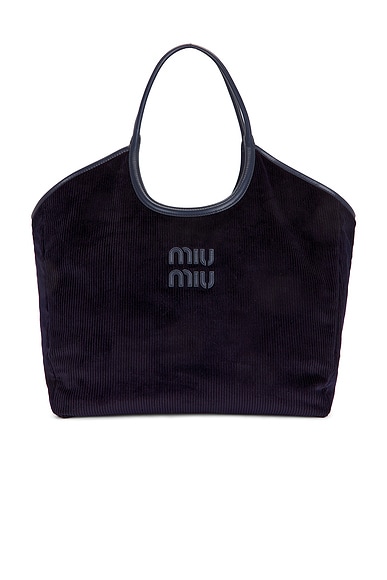 Miu Miu Ivy Tote Bag in Navy