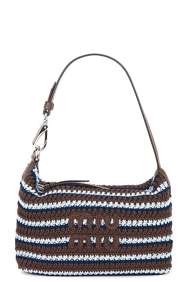 Miu Miu Cotone Contenitori Riga Bag in Cacao & Celeste