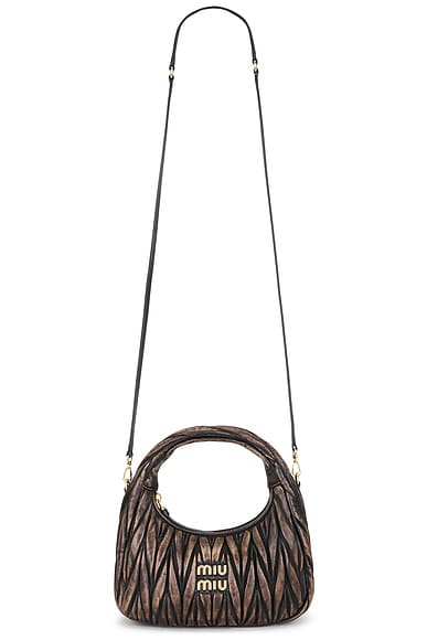 Miu Miu Wander Hobo Bag in Caffe