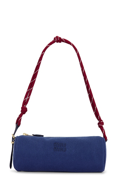 Miu Miu Gabardine Nastro Shoulder Bag in Indaco & Amaranto