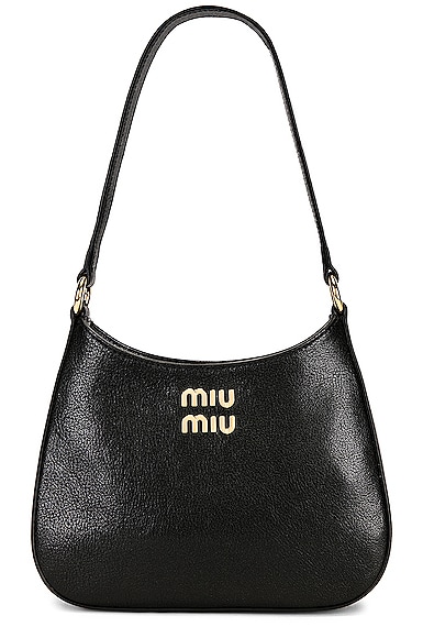 NET-A-PORTER.COM - Miu Miu Madras Small Textured-Leather Shoulder Bag