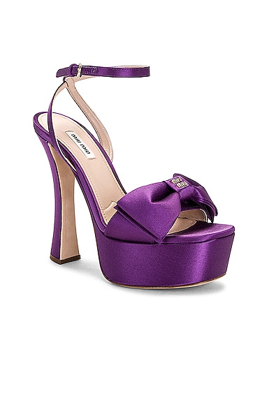 Miu Miu Bow Sandal In Viola