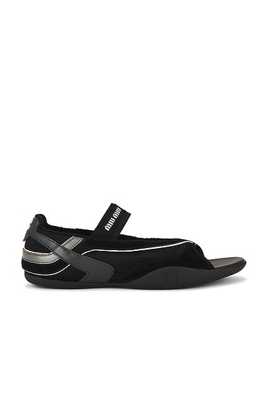 Miu Miu Sneaker Sandal in Nero & Anthracite