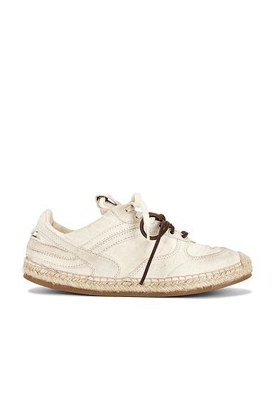 Miu Miu Espadrille Sneaker in Ecru