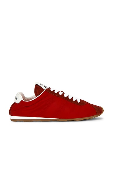 Miu Miu Plume Sneaker in Rosso