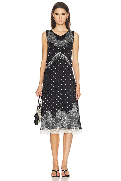 Trompe L'oeil Slip Midi Dress