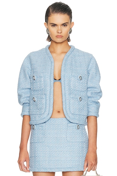 Marc Jacobs Pop J Marc Tweed Jacket in Blue Mist