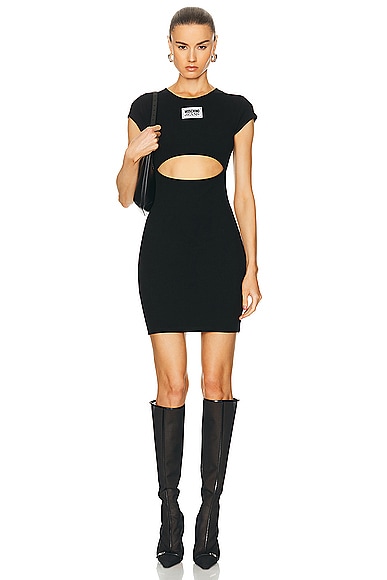 Moschino Jeans Cut Out T-shirt Mini Dress in Black