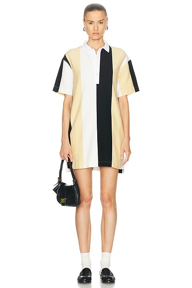 Polo Dress in Multi Ivory