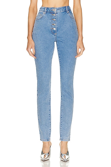 Rich blue mom jeans discount