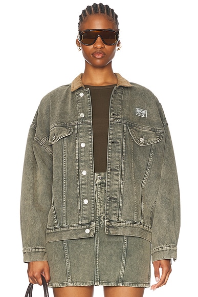Moschino Jeans Denim Jacket in Multi Grey