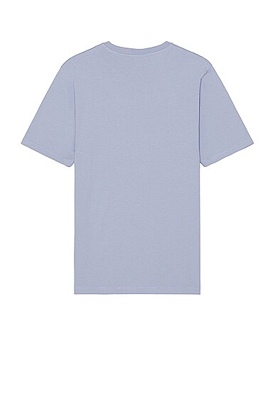 Shop Maison Kitsuné Chillax Fox Patch Regular T-shirt In Beat Blue