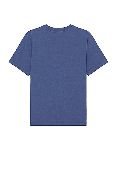 Shop Maison Kitsuné Handwriting Comfort T-shirt In Storm Blue